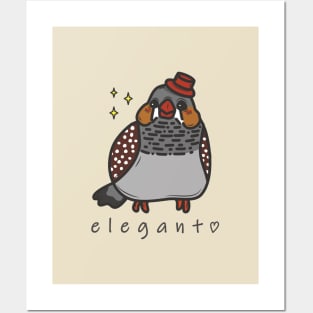 Elegant Zebra Finch Posters and Art